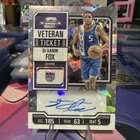 DE AARON FOX 2023-24 Contenders Optic VETERAN AUTO / Cracked Ice 05/23 Jersey #