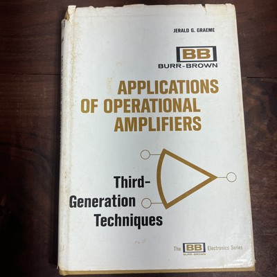 Vintage Applications of Operational Amplifiers Jerald Graeme Burr-Brown Book Har