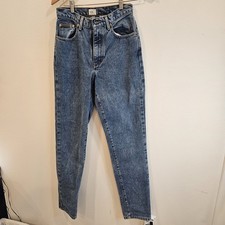 Vintage 90s Calvin Klein Double Stonewash High Rise Straight Leg Mom Jeans Sz 6