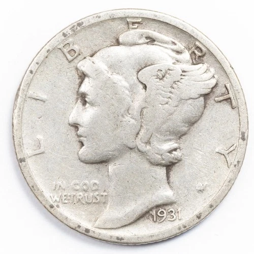 1931-S Mercury Dime Very Good (VG)