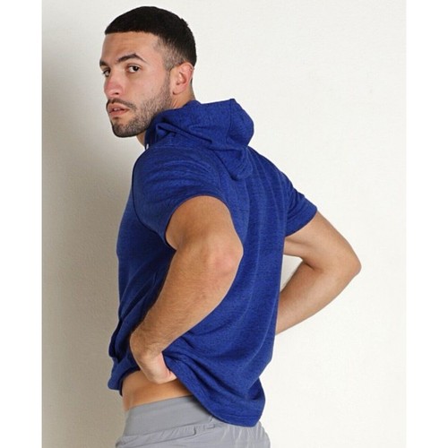 Under Armour Rival Frottee Kapuze Kurzarm royalblau Größe Medium UVP $ 55 NEU - Bild 3 von 4