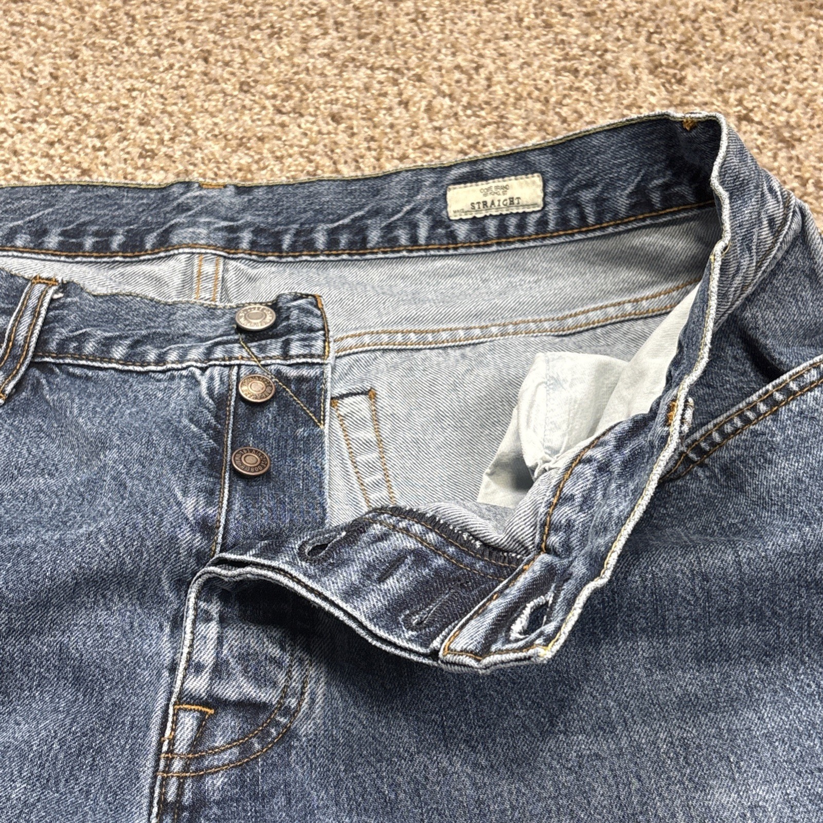 Oobe Brand Classic Denim Jeans Straight Button Fly Men's 38x30 Fits 36 X 30 - View 7