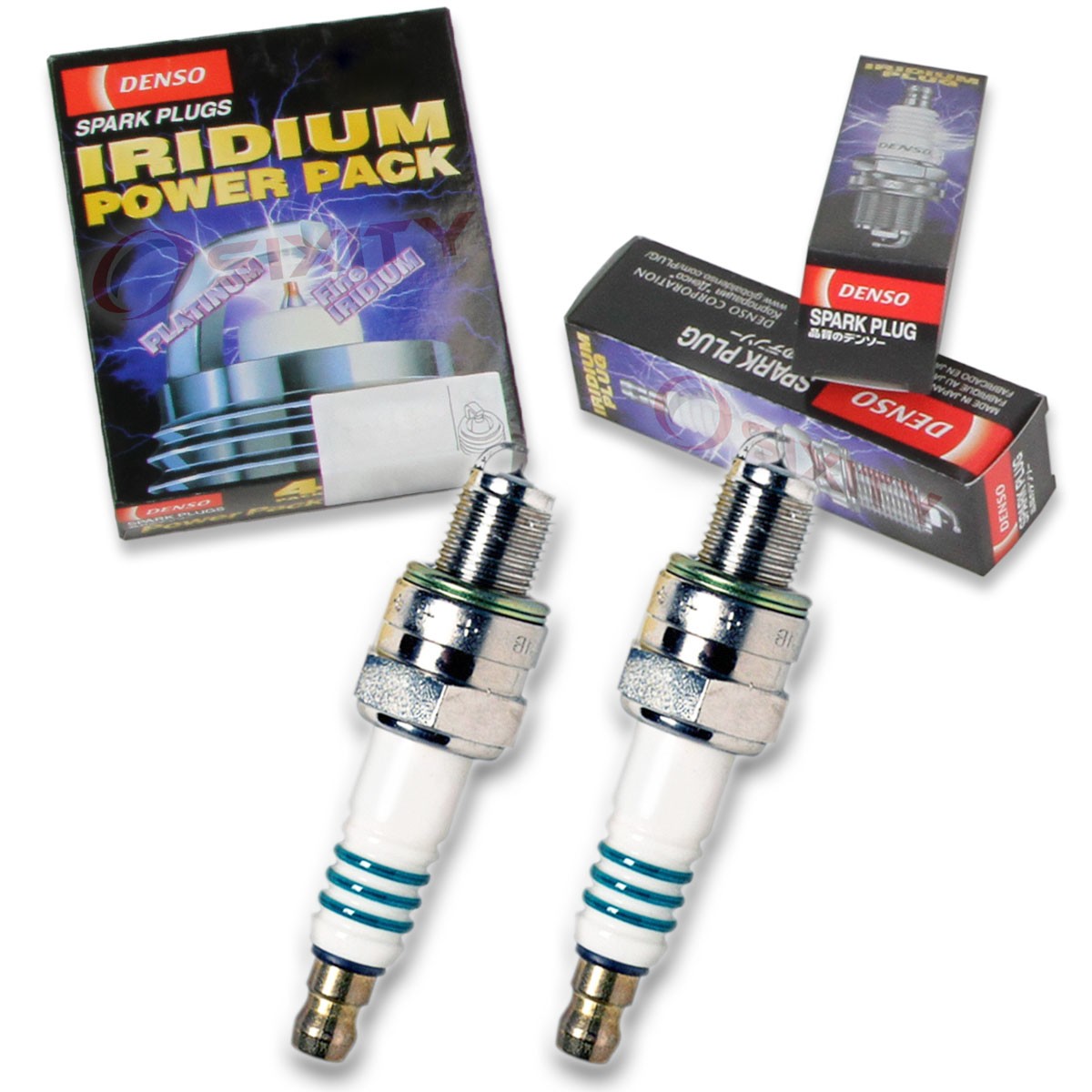 2 pc Denso Iridium Power Spark Plug for Kawasaki EL250 Eliminator 1988-1991 ej