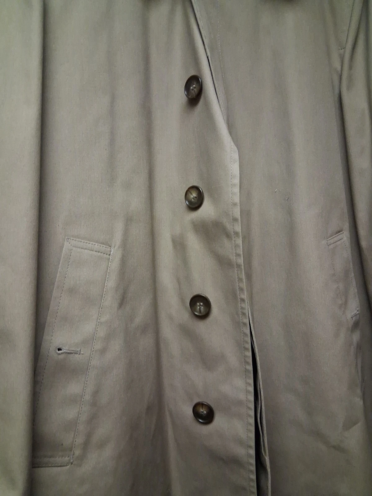 London Fog By Wamsutta Thinsulate 3M Long Classic Trench Coat Men’s Size 38 Reg image 2
