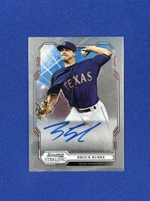 2019 Bowman Sterling Prospect Auto Brock Burke #BSPA-BB Autograph Texas Rangers