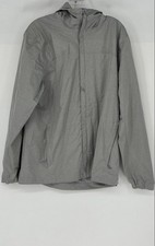 Under Armour Mens Gray Long Sleeve Hooded Full-Zip Windbreaker Jacket Size M
