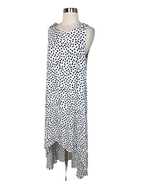 Whyte Valentyne ASOS Womens White Polka Dot High Low Midi Dress Soze 8 |  eBay