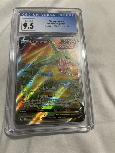 Rayquaza V 193/203 CGC 9.5 - Evolving Skies - Fast Free Shipping!