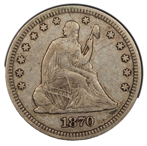 1861 Seated Liberty Quarter 25c Better Grade VF Details #89640 | eBay
