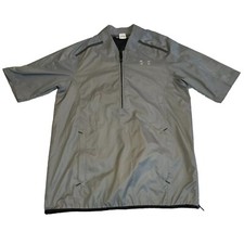 Under Armour Triumph Cage Jacket Men Small Gray Loose Fit Windbreaker Baseball
