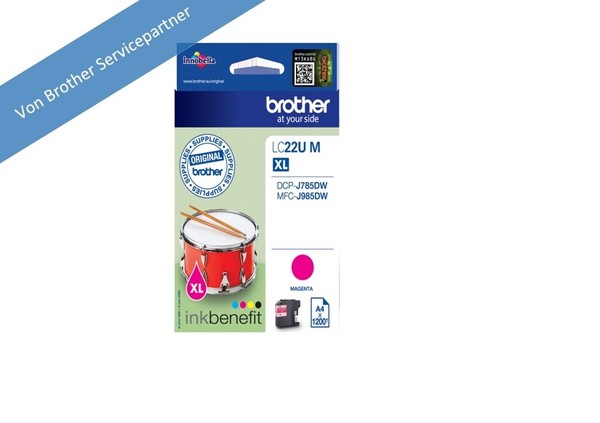Brother LC-22UM Tinte Magenta Original MFC-J985DW, MFC-J785 Rot V. HäNdler 22UM-image