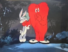 BUGS BUNNY & GOSSAMER Sericel Warner Bros Animation Art Cel 11" x 14"