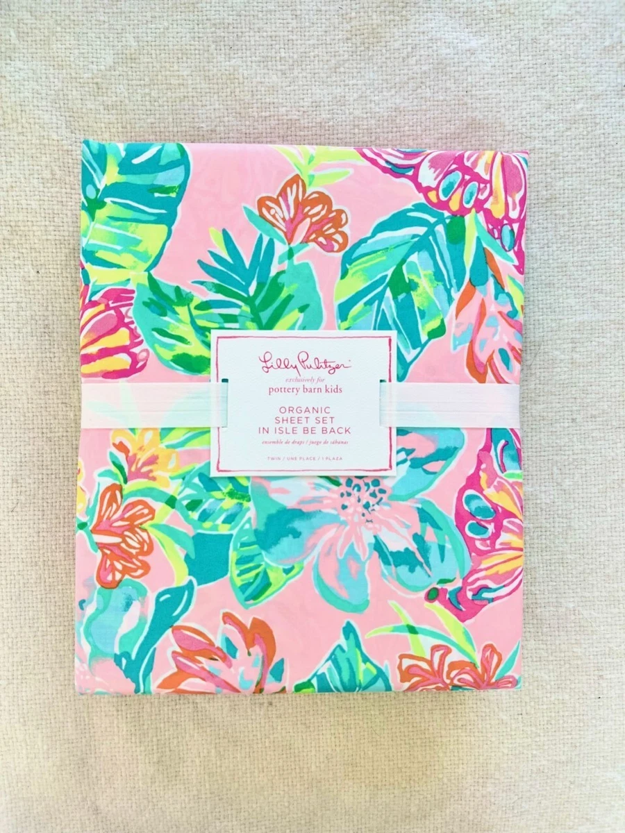 Pottery barn Kids Lilly Pulitzer Isle Be Back Organic Full Sheet