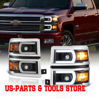 Chevrolet Silverado 2014 -2015 Scheinwerfer Projector neon tube  schwarz 14 15 