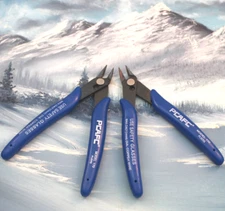 2 PC. FLUSH CUTTING PLIERS ~ NIPPERS ~ SIDE CUTTERS ~ NEW CONDITION