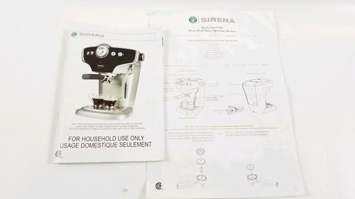 Starbucks Sirena Espresso Maker Manual 