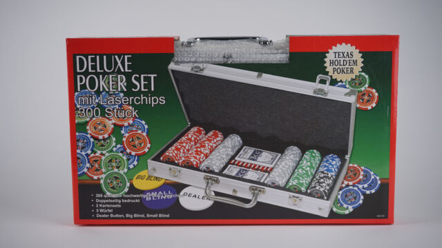 Deluxe Poker Set im Koffer mit 300 Laserchips