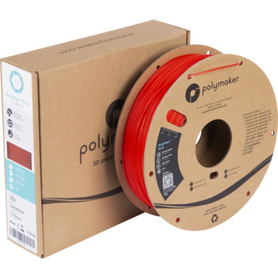 PolyMax PLA 1,75mm | 750g, Polymaker 3D Drucker Filament, Tough PLA, Farbe Rot