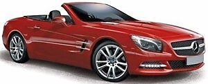 Mercedes-Benz SL 50 Norev 1:43 voiture miniature rouge pour décorer votre bureau