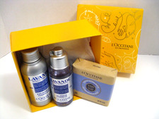 L'Occitane 3 Lavande 3 Pc Bath Set Shower Gel, Foaming Bath, Soap NIB