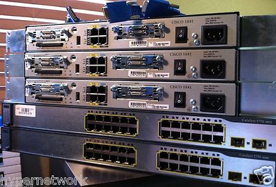  Cisco CCNA & CCNP Home Lab Kit  IOS 15.1 3x 1841 2x3750 IOS 12.2