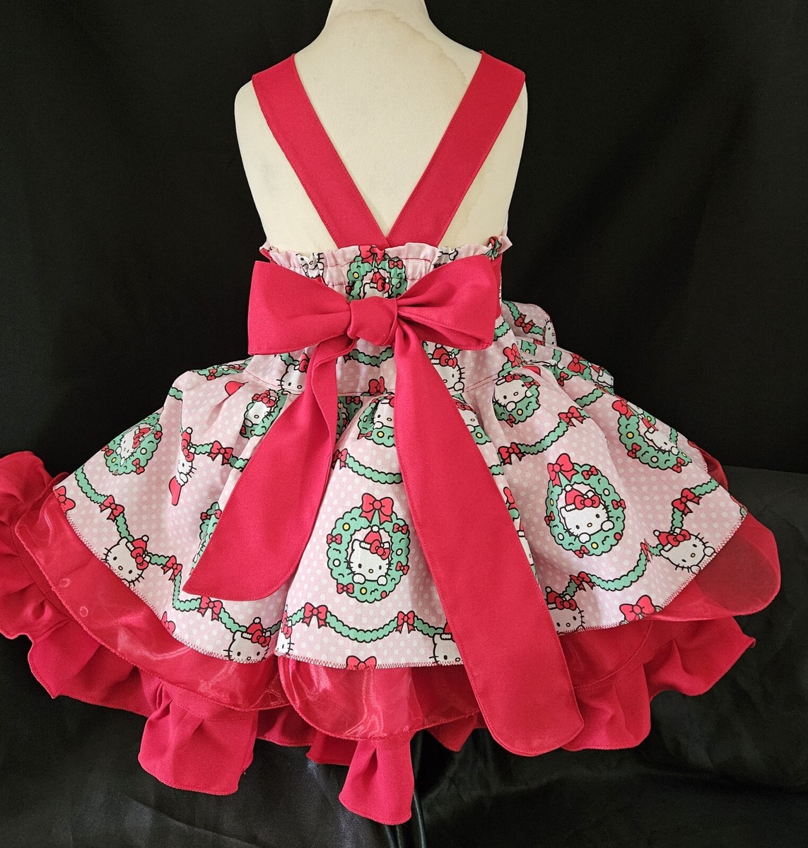 white christmas dresses New Hello Kitty Red Christmas dress side stepper