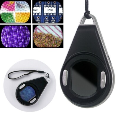 Electronic Portable Microscope Magnifier Digital Display w LED Light 15X/20X/30X