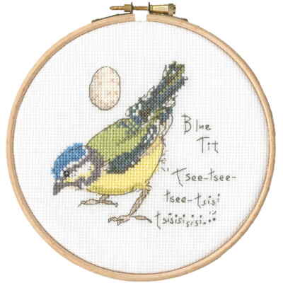 Bothy Threads Kreuzstich Set mit Stickrahmen ''Kleine Blaumeise'', Zählmuster, XMF