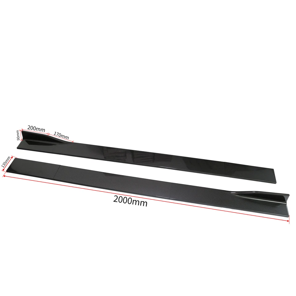 For Honda S2000 Side Skirt Extension Lip Body Kits Carbon Fiber Painted Carbon Foto 2 de 4