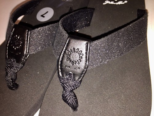 Yellow Box Womens Persia Glitter Sparkle Silver or Black Flip Flops Sandals NWOB - Picture 22 of 36