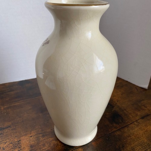 VTG Japanese Sonohiro Okayama Vase Samurai Warrior in Battle Scene Crackle Glaze - Picture 9 of 11
