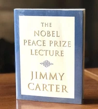 Signed 1st President JIMMY CARTER The Nobel Peace Prize Lecture 2002 PSA COA NEW
