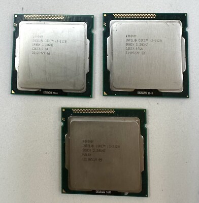 Lot Of 3 Intel Core i3-2120 3.3GHz 3MB 5.0GT/s SR05Y LGA 1155 CPU Processor