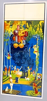 Original Vintage Multiple Pantomime Theatre Poster c1930s - VGC - 44"x88" Unused