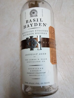 Basil Hayden Small Batch Kentucky Bourbon Whiskey Bottle  750 ml rinsed / empty