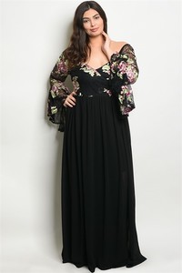plus size bell sleeve maxi dress