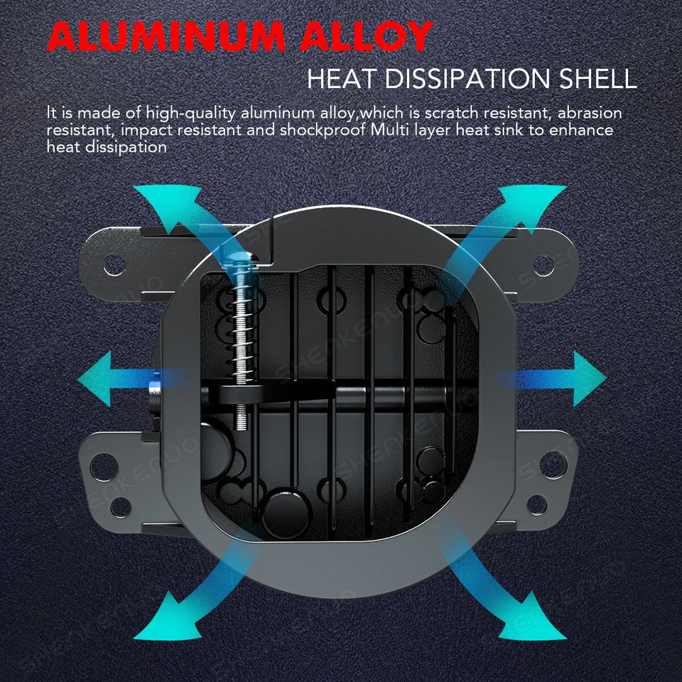 For 1995-2005 Dodge Neon 4" Inch LED Fog Lights Front Bumper Driving Lamps - Image 4 of 4