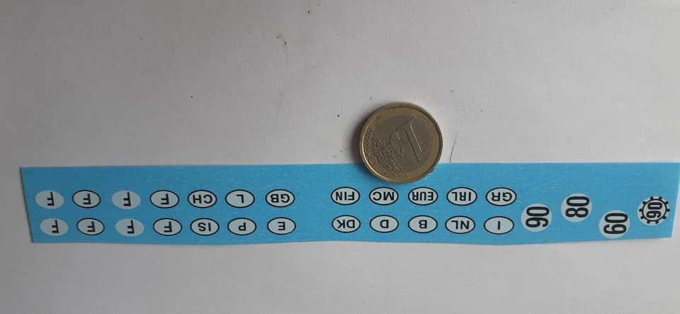decalque decals decalcomanie 1/18 plaque pays arrière voiture limitation vitesse - Photo 1/1