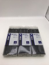 Tres nuevos paquetes de lápices de grafito Staedtler Norica HB2 NUEVOS 24 en cada paquete