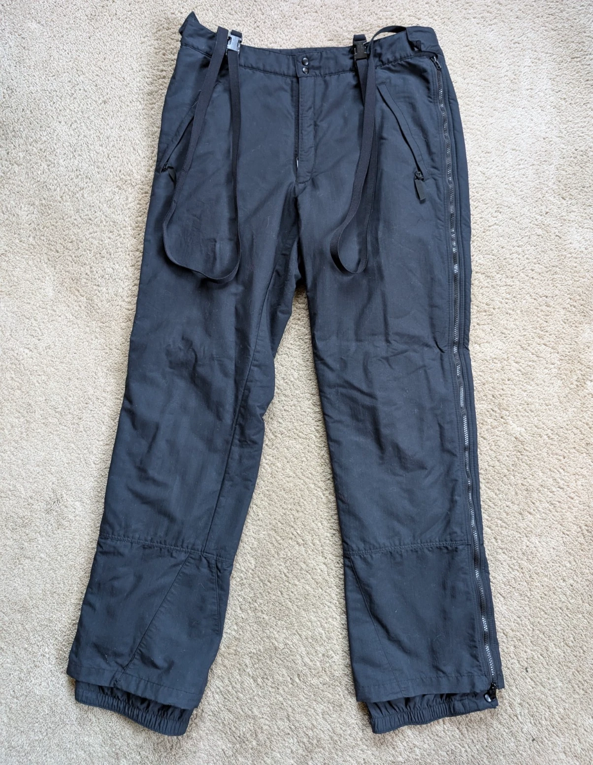 Vintage Patagonia Snow Pants Mens Size 38 Black Suspenders Side Zippers
Opens in a new window or tab