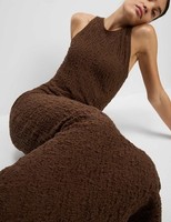 Marks & Spencer Womens Cotton Maxi Midi Dress in Conker - M&S