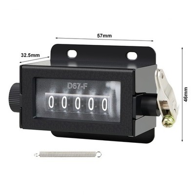 Brand New 5 Digit Display Manual Hand Tally Counter Resettable Mechanical Clicke