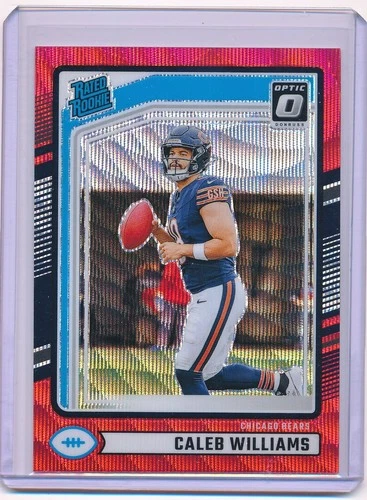 2024 Panini Donruss - Rated Rookie Caleb Williams #327 Optic Preview Red Wave...