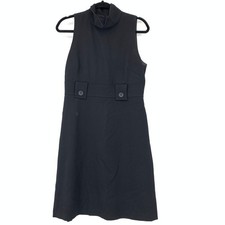 Banana Republic Sleeveless Mock Neck Sheath Dress Womens Apx Size 10 Black