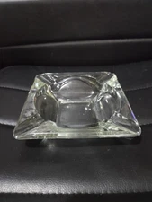Large 6" Clear Glass Ashtray