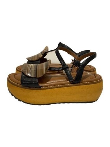 Marni Wood Sole Sandals 35 Brw Leather HrA74 eBay