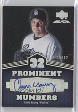 2007 Upper Deck Black Prominent Numbers Auto 11/32 Chris Young #PN-CY Auto 0v1