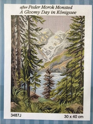 Printed needlepoint Tapestry Gobelin 30x40 cm Orchidea Canvas Only