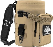 NATURE PIONEOR 32 64 128oz Tactical Water Bottle Pouch, 128OZ, Khaki 