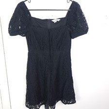 Speechless Dress Womens XS Milkmaid Puff Sleeve Eyelet Lace Y2K Mini Coquette